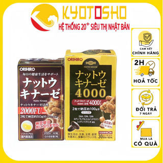 Viên uống chống đột quỵ và tai biến Nattokinase Orihiro 2000fb,4000fuNhật Bản