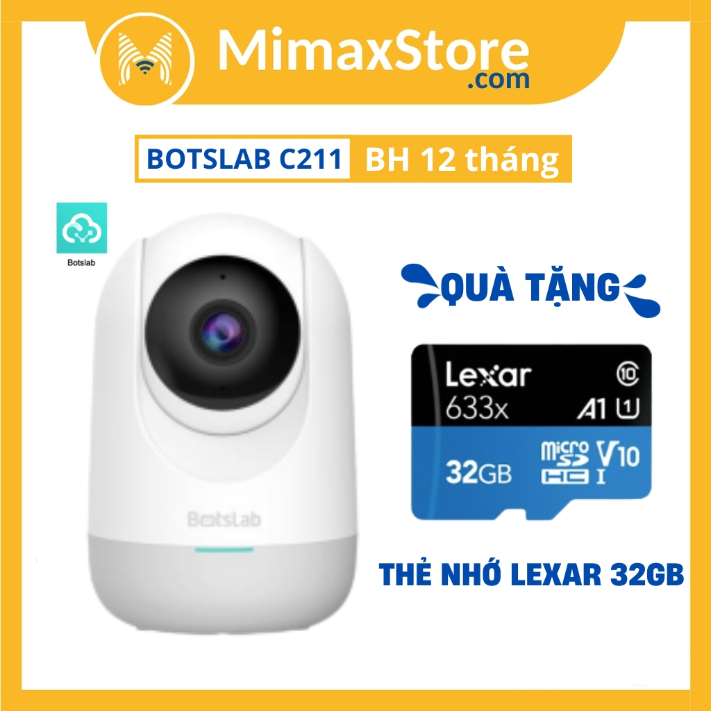 Camera Giám Sát An Ninh Botslab C211 Độ Phân Giải 3MP | Hàng Chính Hãng | Bảo Hành 12T | Mimax Store