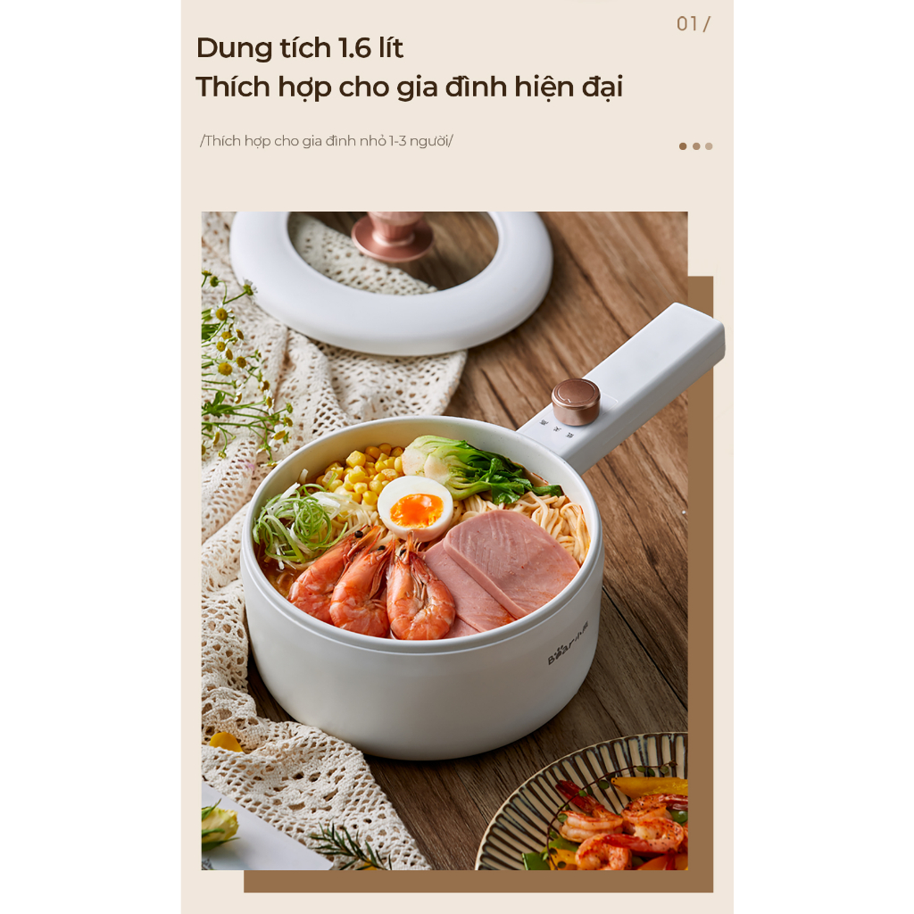Nồi Điện Đa Năng Bear 1.6L DRG-P16M2 / 3L DRG-F30H1 | Hàng Chính Hãng | Bảo Hành 18T |  | Mimax Store