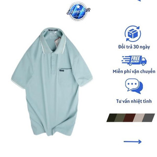 Áo thun nam trơn trung niên có túi bigsze dưới 100kg cotton 100