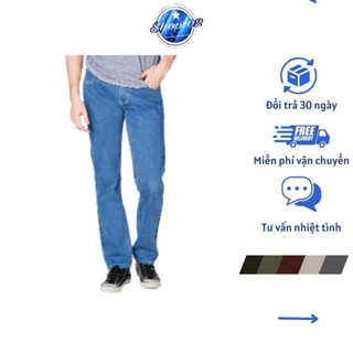 quần jean nam trung niên co giãn ống suông bigsize đến 100kg