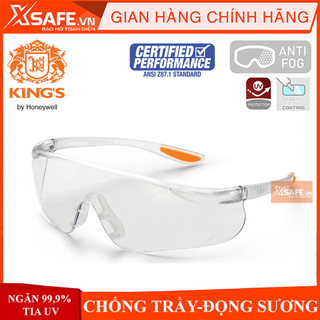 Kính bảo hộ Kings KY1151 Kính chống tia UV, chống bụi, chống trầy xước, đọng sương, dùng trong lao động, đi xe máy