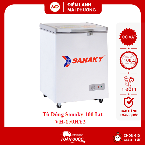 Tủ đông Sanaky 100L VH-150HY2 - Hàng chính hãng (Bảo hành 24 tháng)