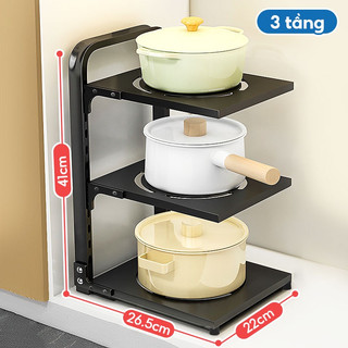 Kệ để xoong nồi 3 tầng nhà bếp tiện ích
