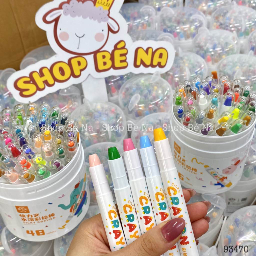 Bút sáp màu cao cấp cho bé, bút sáp màu Bambi, bút sáp học tập cho bé, Shopbena