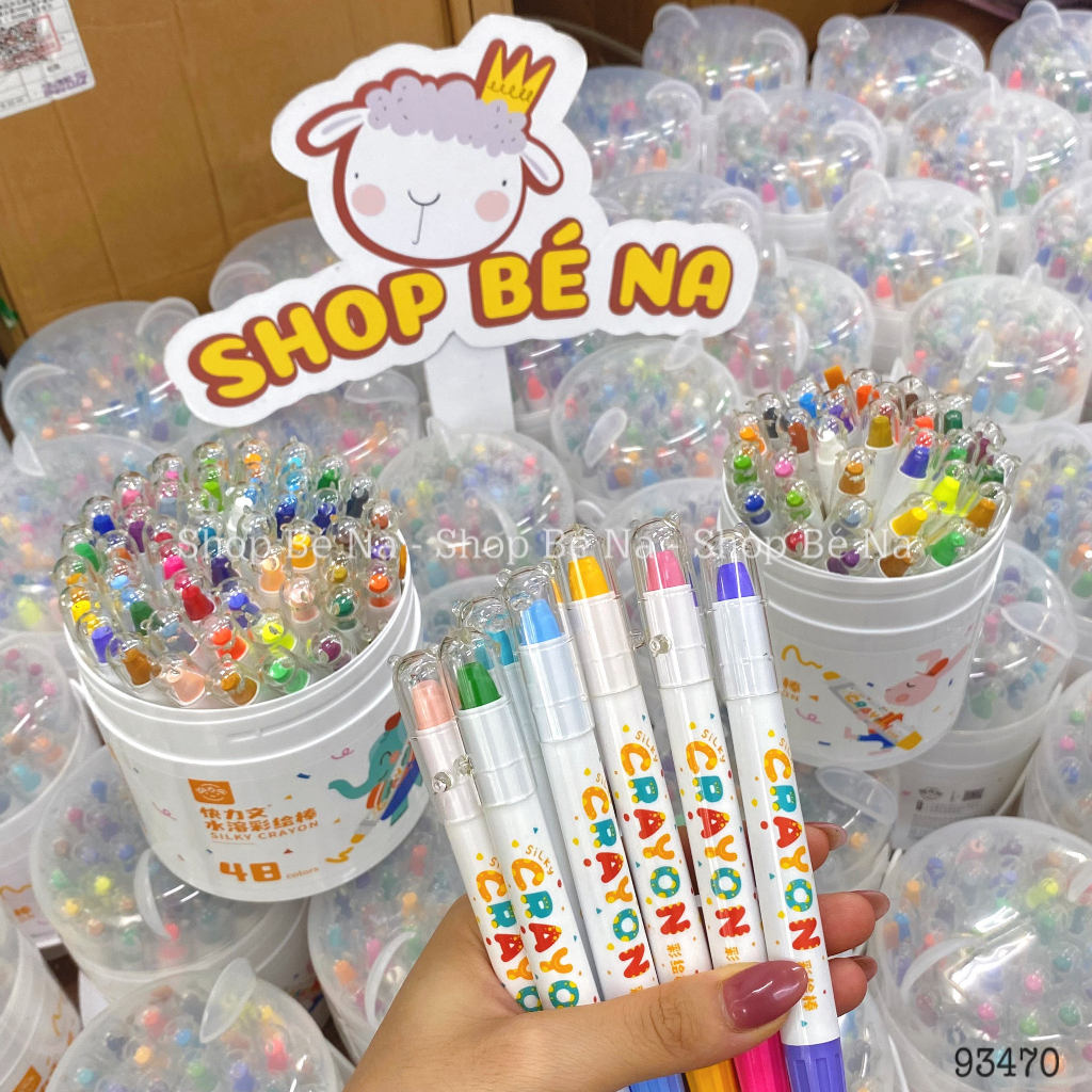 Bút sáp màu cao cấp cho bé, bút sáp màu Bambi, bút sáp học tập cho bé, Shopbena