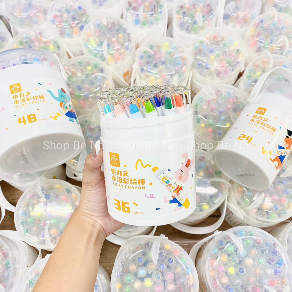 Bút sáp màu cao cấp cho bé, bút sáp màu Bambi, bút sáp học tập cho bé, Shopbena