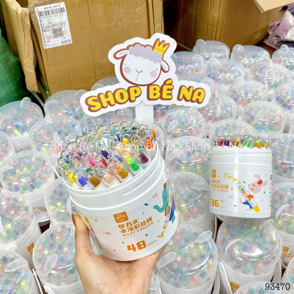 Bút sáp màu cao cấp cho bé, bút sáp màu Bambi, bút sáp học tập cho bé, Shopbena