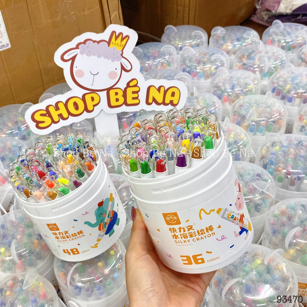 Bút sáp màu cao cấp cho bé, bút sáp màu Bambi, bút sáp học tập cho bé, Shopbena