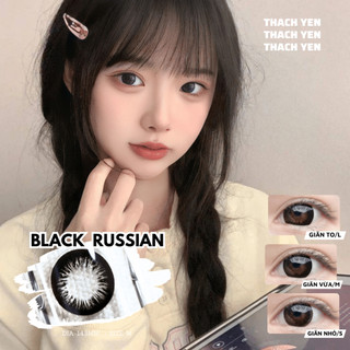 Lens Mắt Russian Đen Tự Nhiên giãn vừa - 0-10 độ kính áp tròng