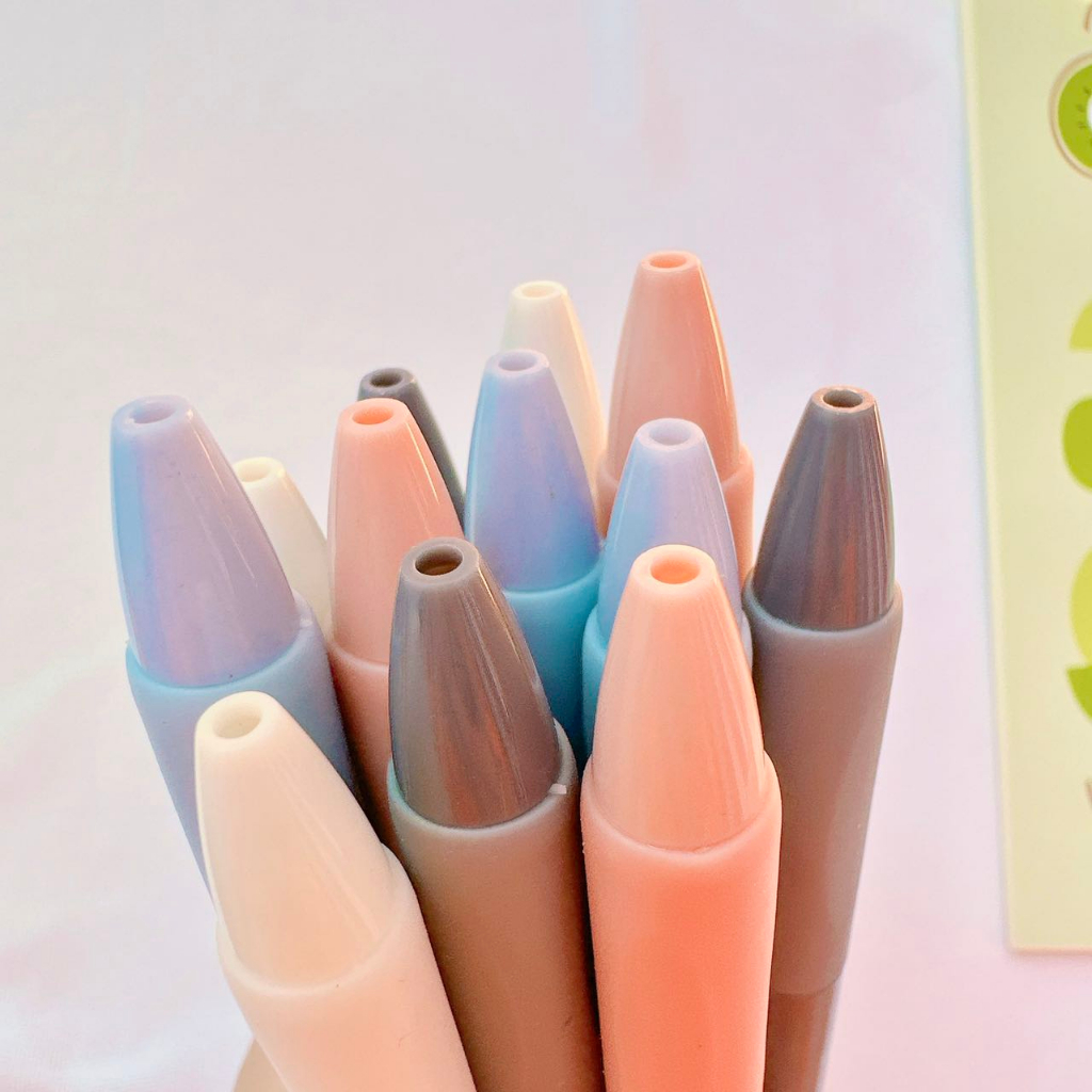 Bút gel mực nước Cao Cấp Pastel ngòi 0,5mm bút gel đen mực trơn mượt viết cực thích