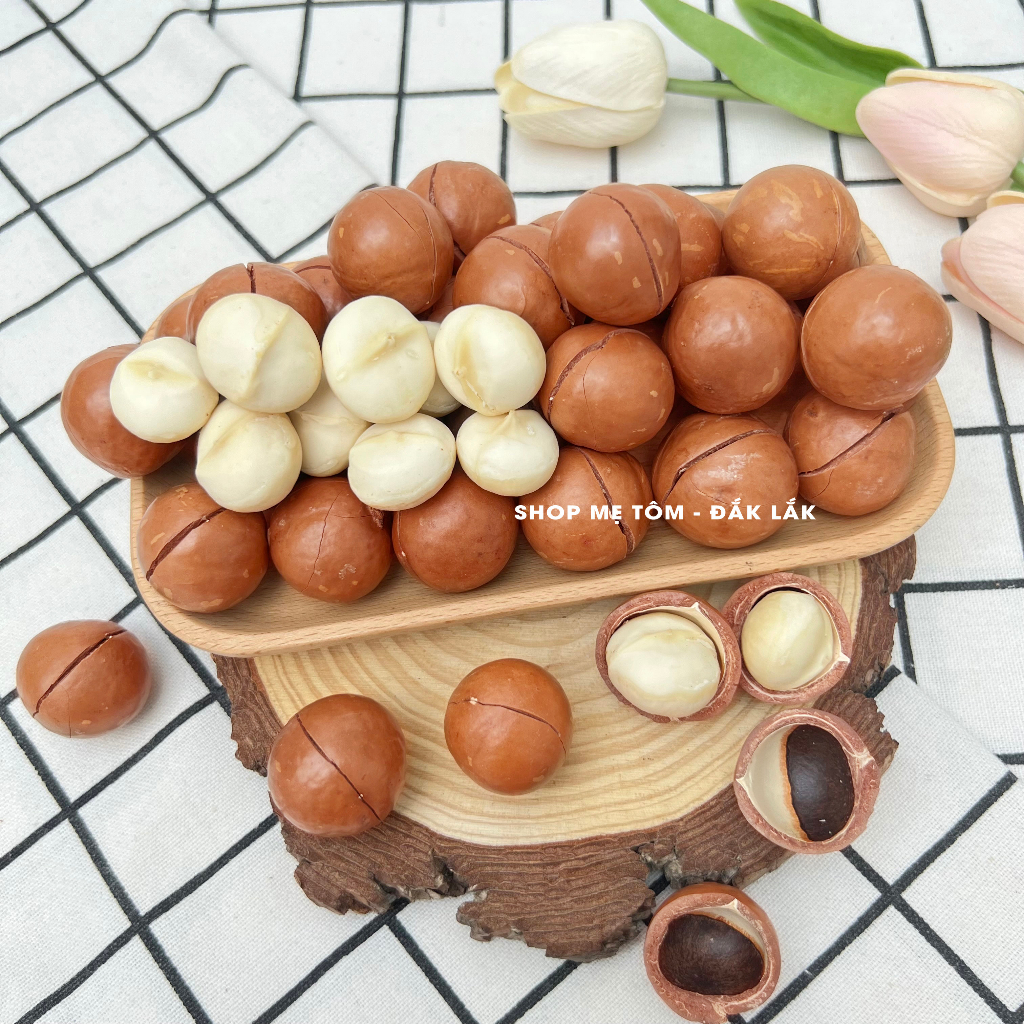 500gram Hạt macca ĐăkLăk sấy ăn liền sấy giòn - hạt mắc ca đăk lăk