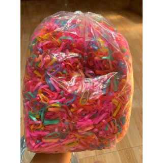 1kg; 0.5kg chun cột tóc màu đen, nhiều màu loại lớn - dây cột tóc cao cấp - chun buộc tóc - siêu co giãn