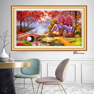 Tranh đính đá tổ ấm hạnh phúc VS397 (1m20 x 65cm)