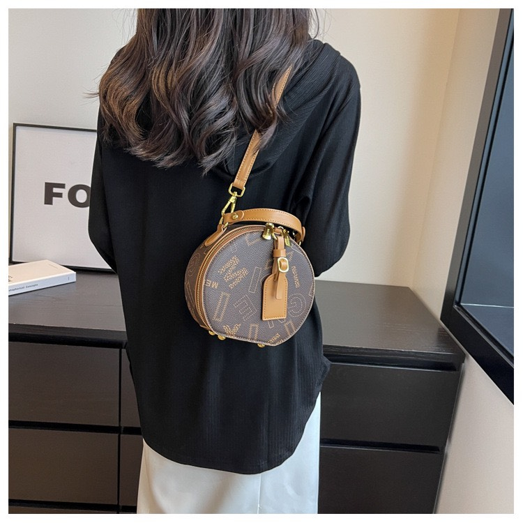 HÀNG QUẢNG CHÂU Túi Xách Đeo Vai Hình Tròn Nhỏ In Họa Tiết Phong Cách Mới 2023