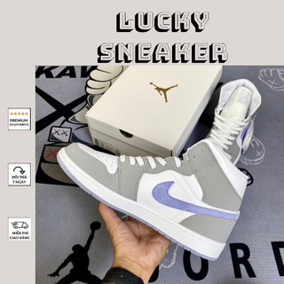 Giày sneaker jd1 mid wolf grey xám nhạt lai au