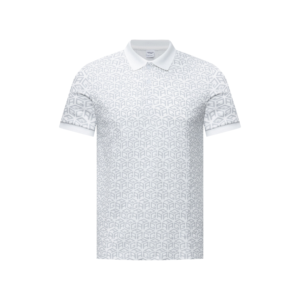 Áo Polo Americus Gosani In Họa Tiết Sang Trọng Màu Đen Và Trắng