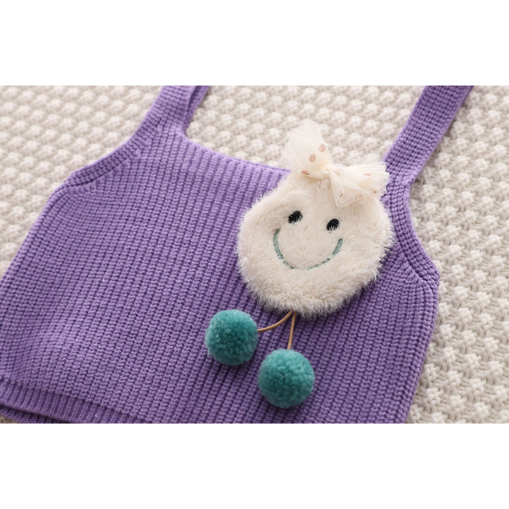 Áo Len Ba Lỗ mặc ngoài phong cách Hàn Quốc siêu cute cho bé gái