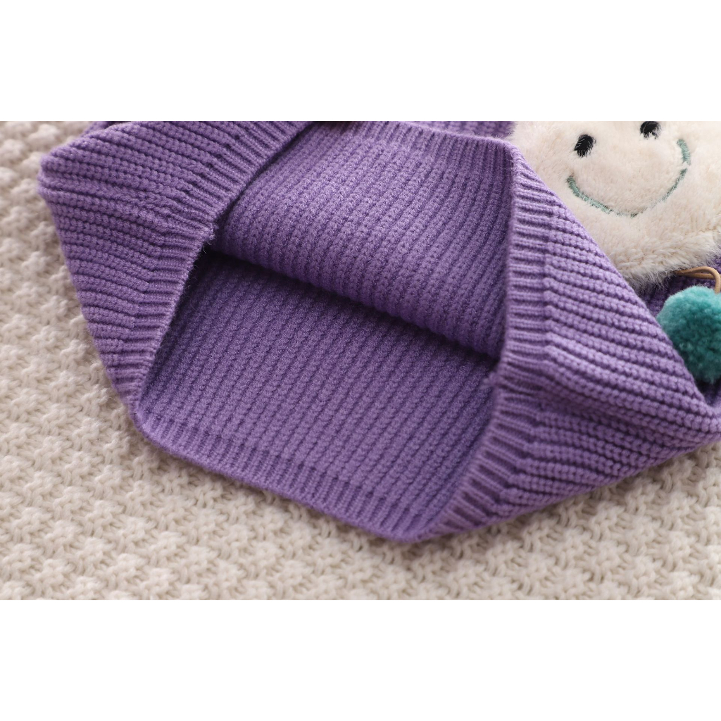 Áo Len Ba Lỗ mặc ngoài phong cách Hàn Quốc siêu cute cho bé gái