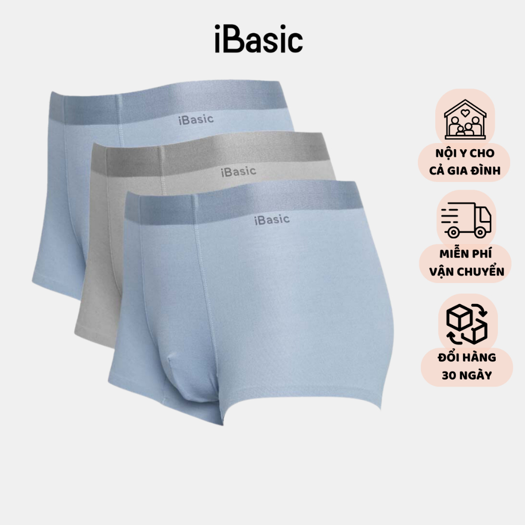 Combo 3 quần lót nam trunk bonding bamboo iBasic PANM105