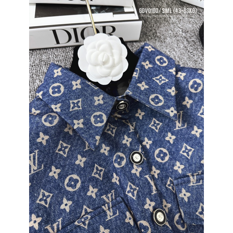 Gdv0100 Đầm umi LVI tay bồng 2 túi bên xẻ trước dài 100cm