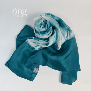 Khăn lụa tơ tằm việt nam - óng silk - nhuộm màu thủ công, an toàn, mềm mại, nhẹ tênh, ấm áp- 85*190 cm