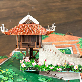 Thiệp Gỗ 3D Pop Up Chùa Một Cột Hà Nội 20cm Quà Lưu Niệm - TAYTA