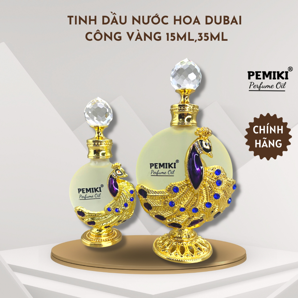 Tinh dầu nước hoa dubai nước hoa nữ Công Phượng Hoàng Gold 35ml, 15ml - PEMIKI Store