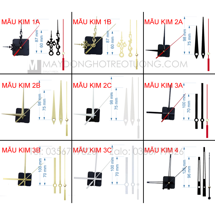Máy đồng hồ treo tường giá rẻ - kim trôi