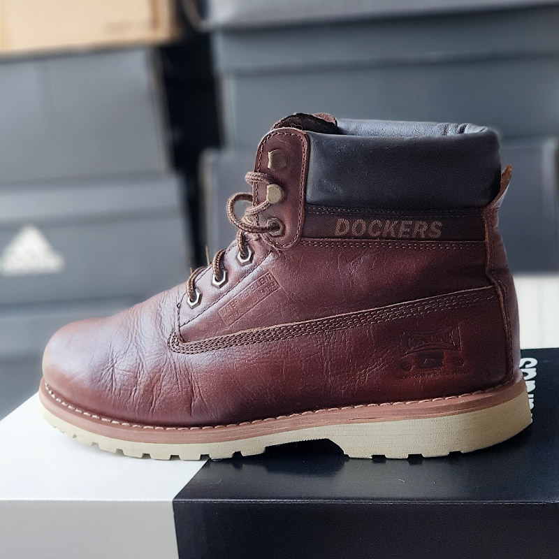 Giày Boot Dockers nâu, size 41-42, real 2hand