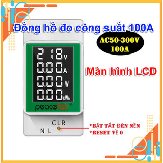 Đồng hồ đo công suất điện tử pzem-008 ray gài din đo công suất ac 220v 100a
