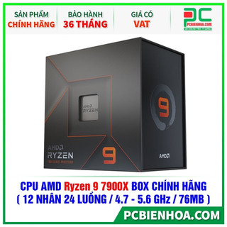 Cpu amd ryzen 9 7900x box chính hãng