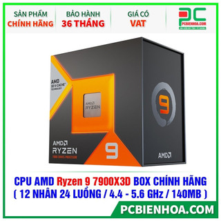 Cpu amd ryzen 9 7900x3d box chính hãng