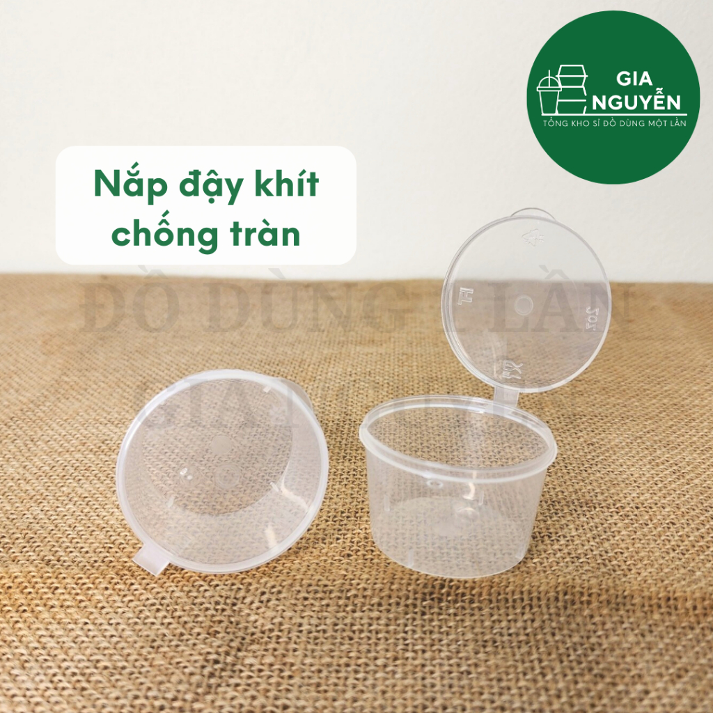 Gói 50 Hũ Nước Chấm, Hũ Đựng Sốt Nắp Liền Đựng Tương Ớt, Mắm Nêm, Nước Mắm,...