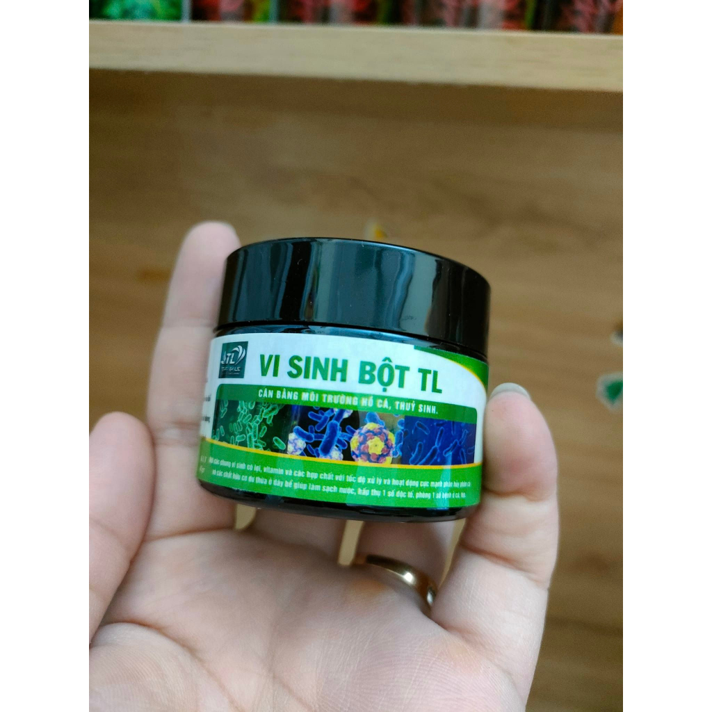 Vi Sinh Bột TL  giúp khử độc, làm trong nước, khử mùi tanh và bổ sung vitamin, men tiêu hoá cho cá tép