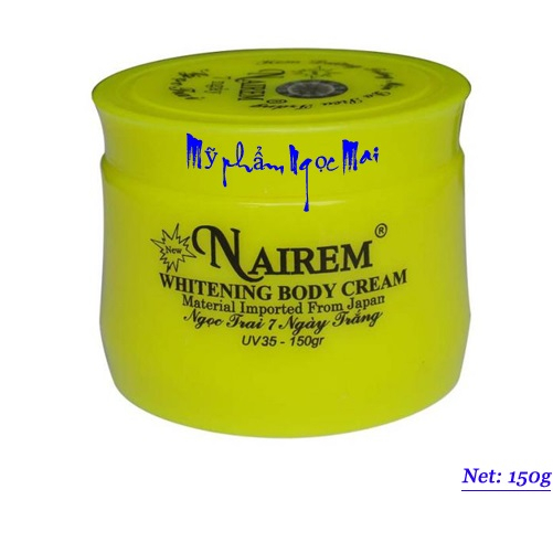 Kem body dưỡng trắng da toàn thân chống nắng UV 35 Nairem Collagen 7 ngày trắng 150g