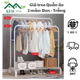 Giá treo quần áo sắt thép sơn tĩnh điện mẫu mới - để giày, treo mũ, tuminh07012006