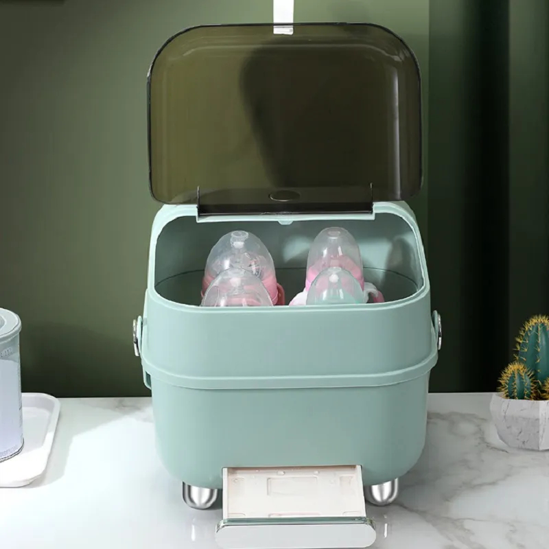 Khay đựng bình sữa có nắp đậy Finley 0030 Diệt Khuẩn UV FL-0076 - giá úp bình sữa Jupin / Vuông / Gấu mới / Holla 15216