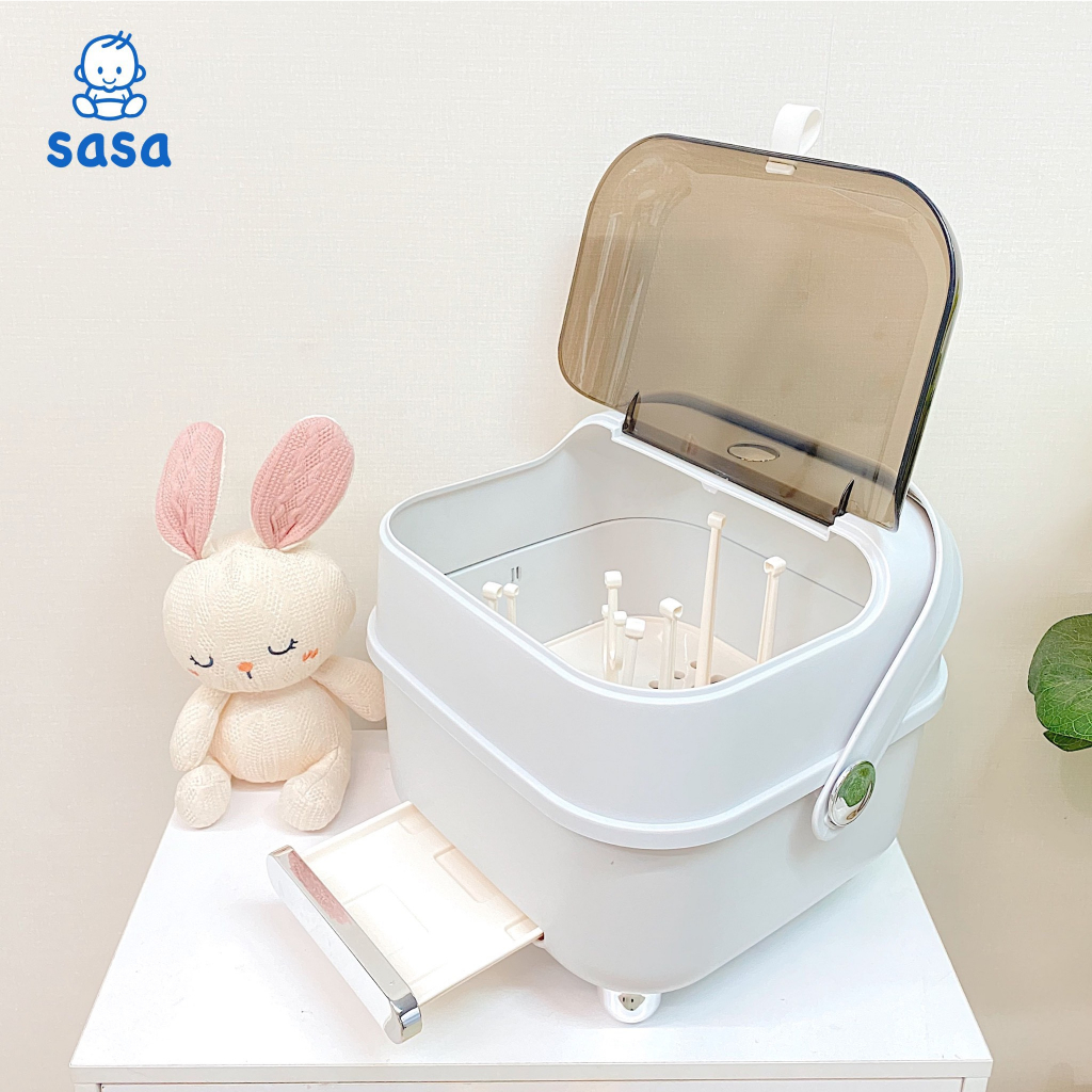 Khay đựng bình sữa có nắp đậy Finley 0030 Diệt Khuẩn UV FL-0076 - giá úp bình sữa Jupin / Vuông / Gấu mới / Holla 15216