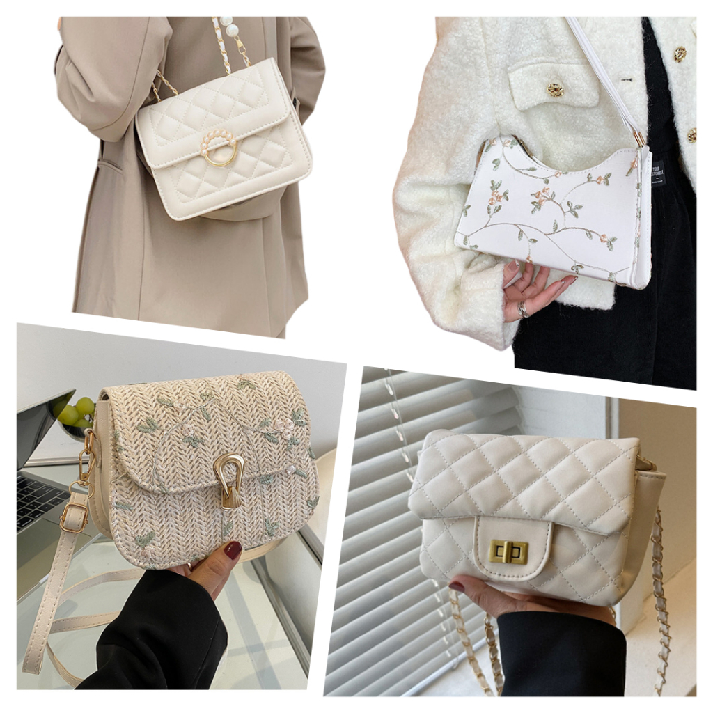 Túi xách nữ  túi đeo chéo hot Da PU nắp chéo có quai  - Sayoza