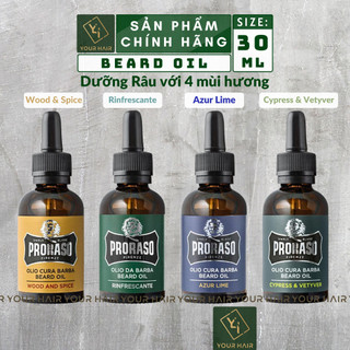 Tinh dầu dưỡng râu proraso beard oil - 30ml | refreshing, cypress & vetyver, wood & spice