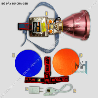 Đèn pin đội đầu siêu sáng 9000W pha to