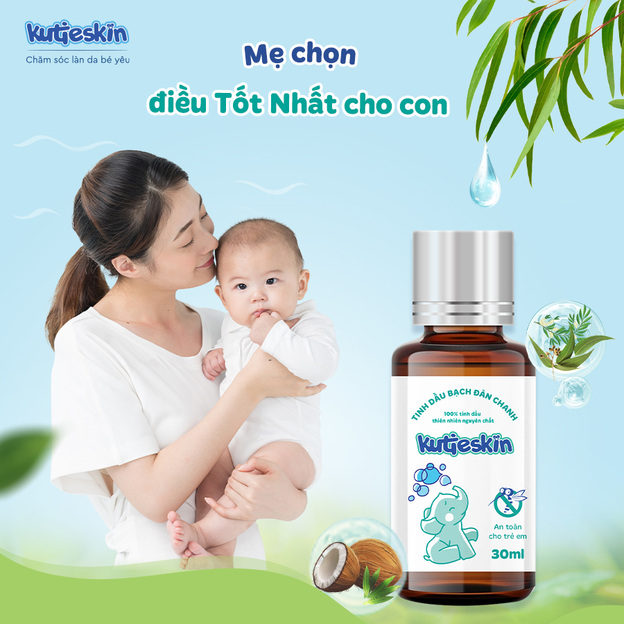 Tinh dầu đuổi muỗi, giữ ấm cơ thể cho bé Kutieskin (5ml)