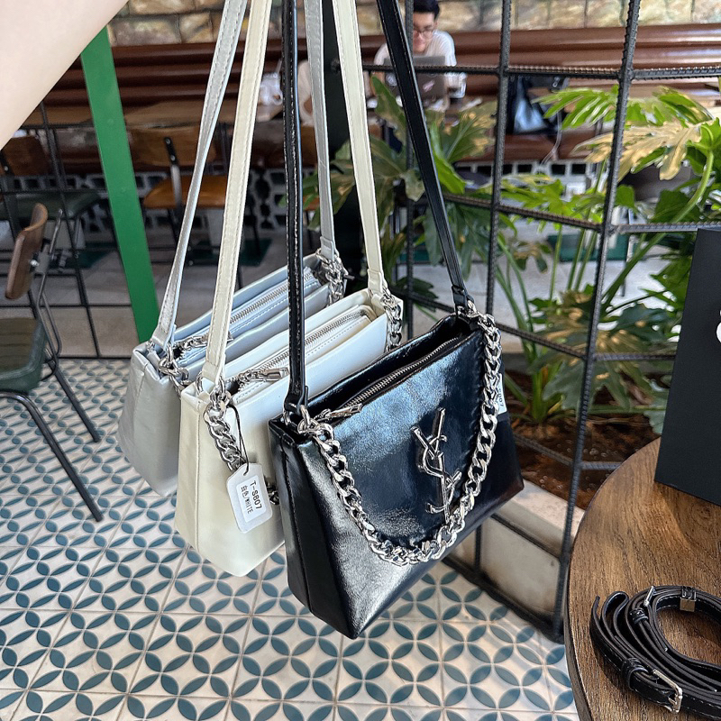 MT426 Túi kẹp nách Y.S.L dáng vuông size 21cm