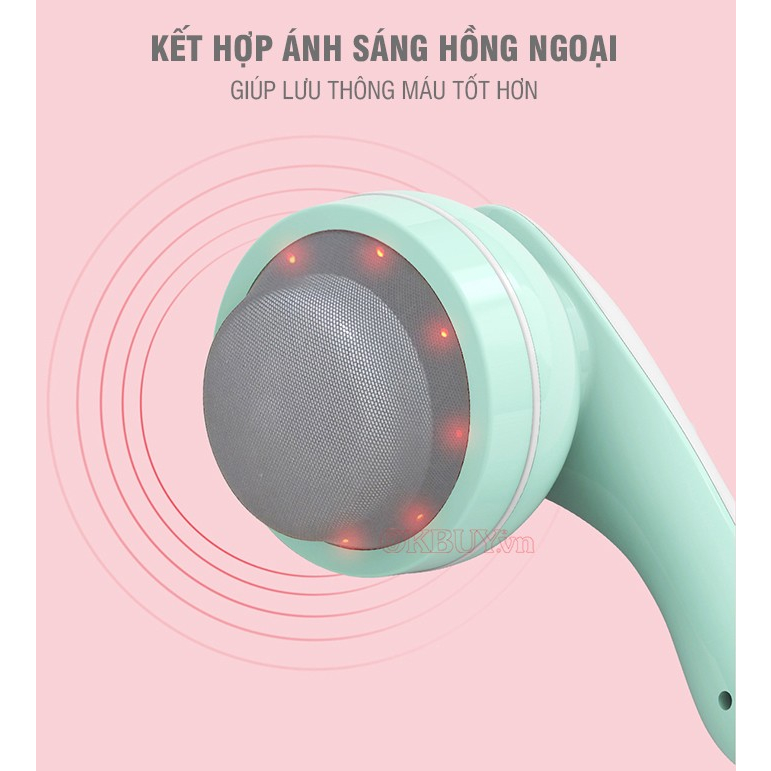 Máy massage cầm tay 4 đầu Puli PL-664AC4 - 5 kiểu rung | OKbuy