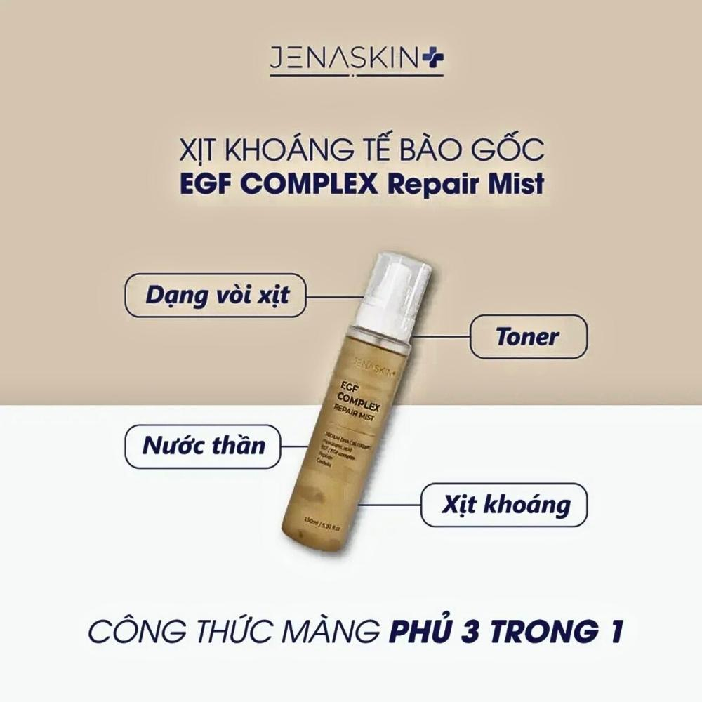 Xịt Khoáng tế bào gốc Jenaskin EGF COMPLEX REPAIR MIST, Giúp da căng bóng, mịn màng, giảm nếp nhăn Quynhanhspa20 150ml | BigBuy360 - bigbuy360.vn