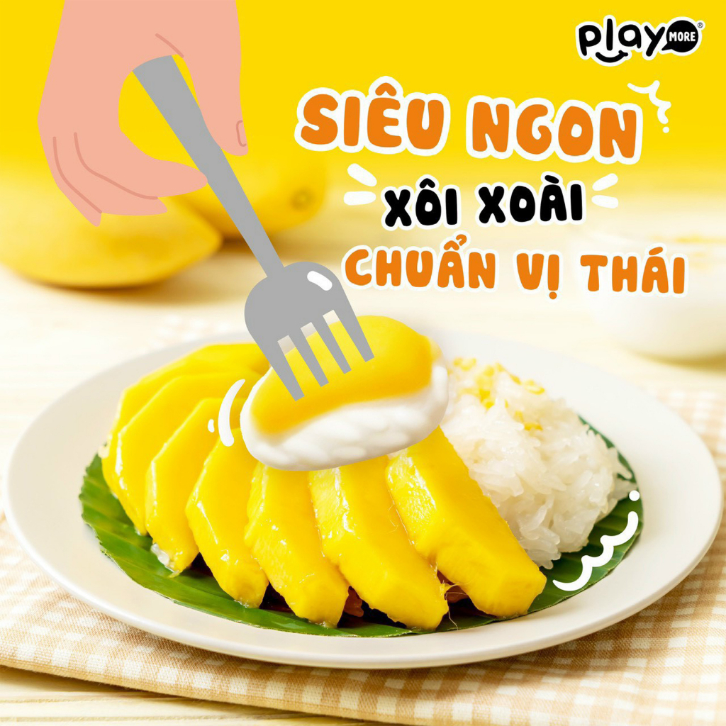 Kẹo dẻo xôi xoài Play more gói 64g