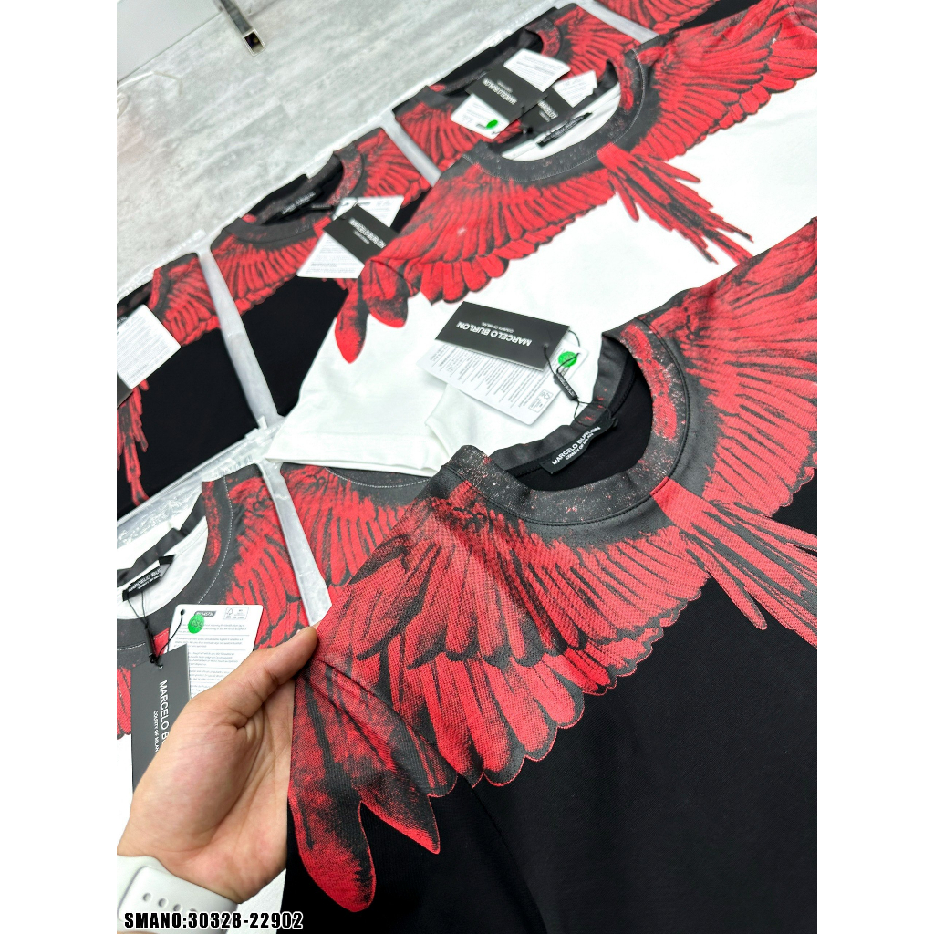 Áo Phông Nam Nữ Burlon Hình Đôi Cánh Đại Bàng - Áo Thun Nam Nữ Đại Bàng Chất Liệu Cotton Co Giãn 4 Chiều Siêu Thoáng Mát