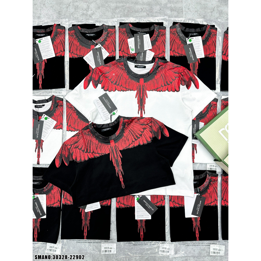 Áo Phông Nam Nữ Burlon Hình Đôi Cánh Đại Bàng - Áo Thun Nam Nữ Đại Bàng Chất Liệu Cotton Co Giãn 4 Chiều Siêu Thoáng Mát