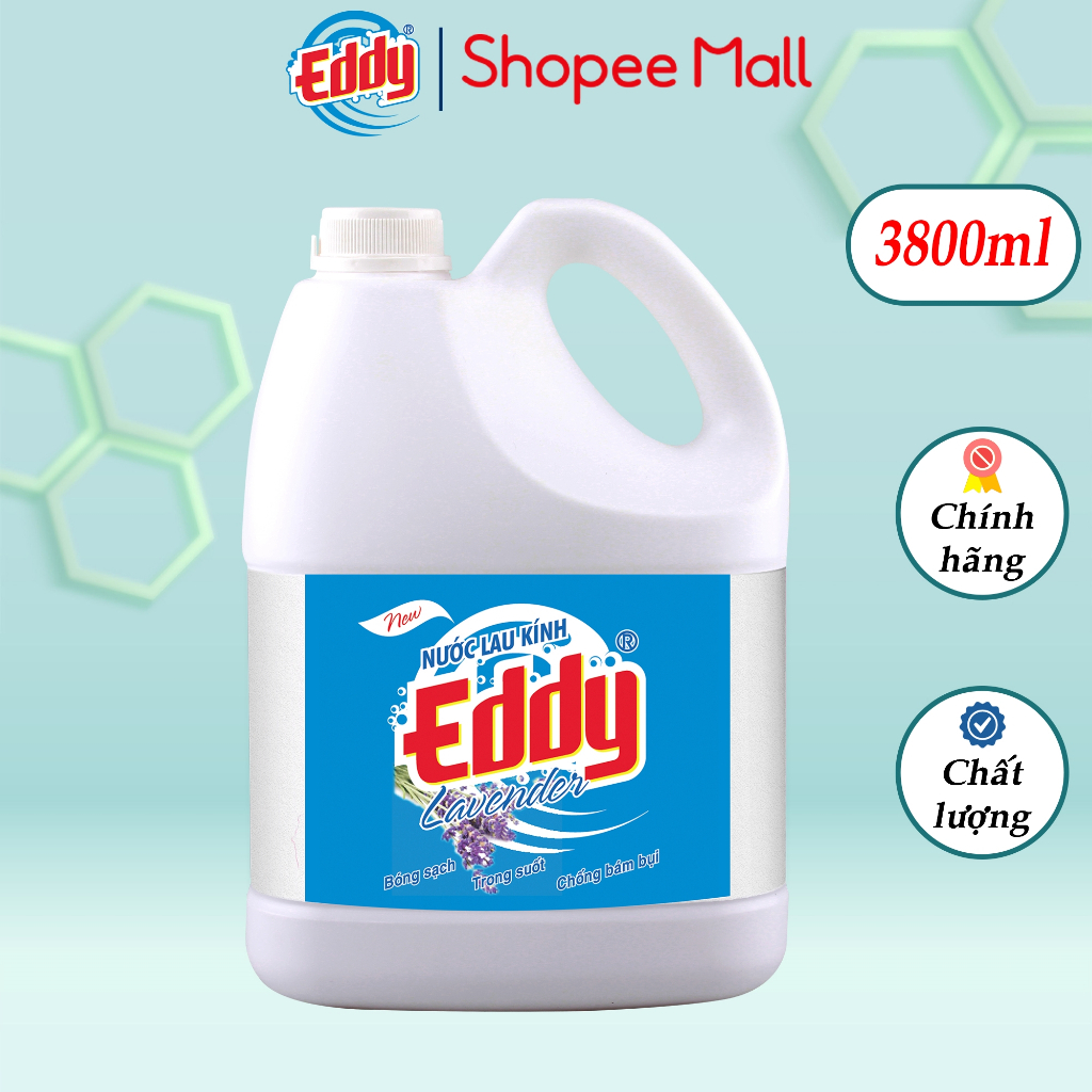 Nước lau kính đa năng EDDY 3800ml xịt đa năn mọi bề mặt từ mặt kính, mặt bếp, mặt gỗ